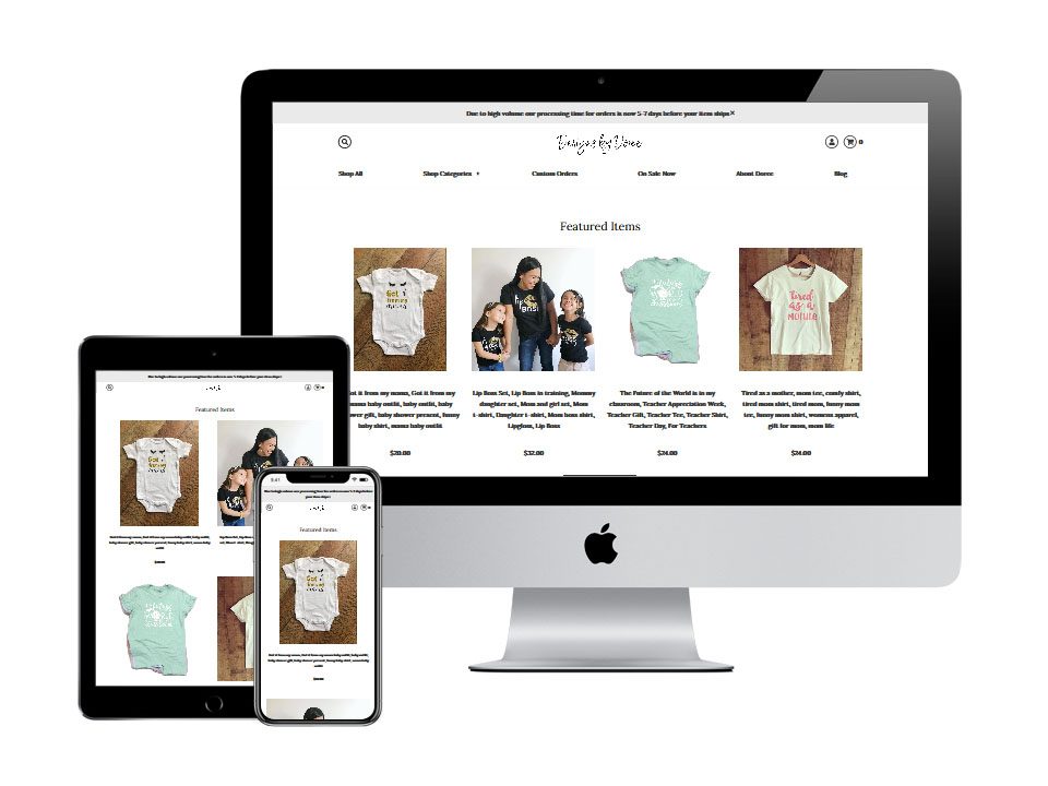 designs by doree woocommerce ecommerce website